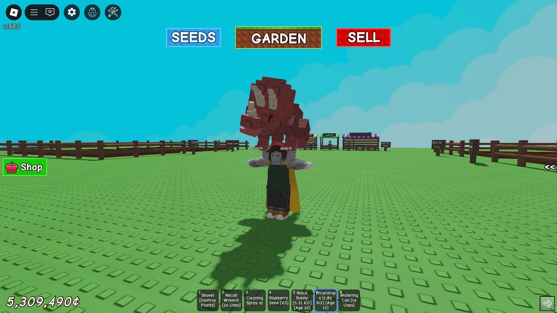 The Triceratops (Image via Roblox)